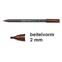 Edding 1255 Rotulador caligrafico | 2 mm | marron oscuro 239155