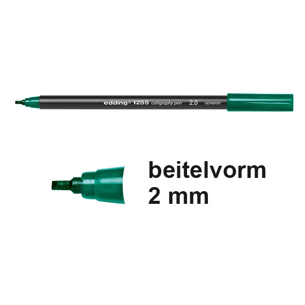 Edding 1255 Rotulador caligrafico | 2 mm | verde botella 239156 - 1