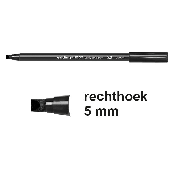 Edding 1255 Rotulador caligrafico | 5 mm | negro 239163 - 1