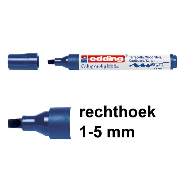 Edding 1455 Rotulador caligrafico | 1-5 mm | azul oscuro 239169 - 1