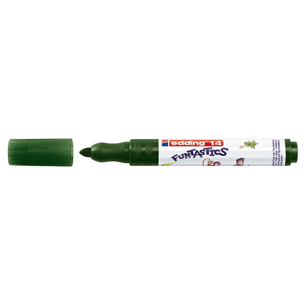 Edding 14 Funtastics Rotulador infantil | 3 mm | punta redonda | verde oliva