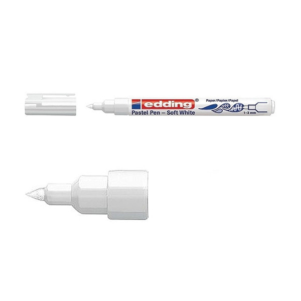 Edding 1500 Rotulador pastel | 1-3 mm | punta redonda | blanco semi-transparente 239343 - 1