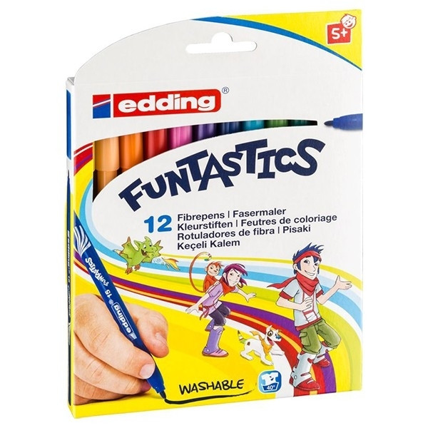 Edding 15 rotuladores Funtastic | 12 unidades | punta redonda | 1 mm