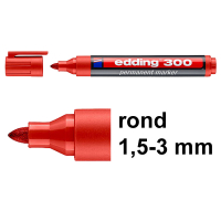 Edding 300 rotulador permanente - punta cónica 1,5-3 mm (rojo) 246318
