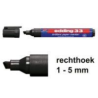 Edding 33 Rotulador brillante | 1-5 mm | punta biselada | negro 4-33001 239212