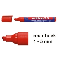 Edding 33 Rotulador brillante | 1-5 mm | punta biselada | rojo 4-33002 239213