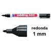 Edding 400 Rotulador permanente negro de punta redonda (1 mm)