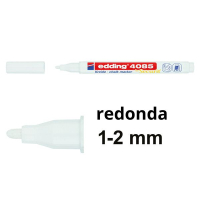 Edding 4085 Rotulador de tiza blanca redonda de 1-2 mm 240097