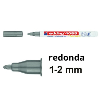 Edding 4085 Rotulador de tiza plateado redondo de 1-2 mm 240099