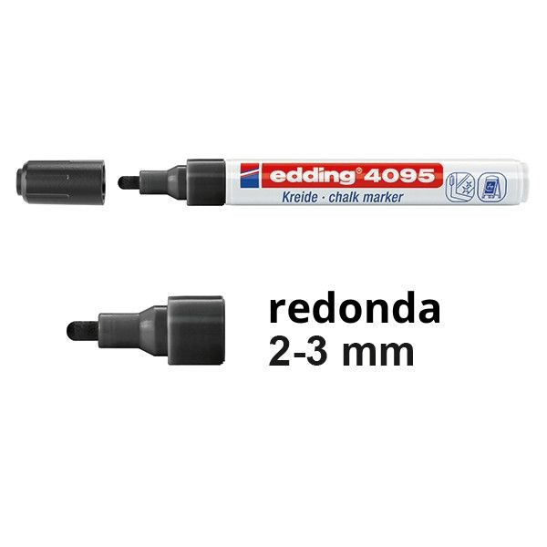 Edding 4095 Rotulador de tiza negro redondo de 2-3 mm 200897 - 1