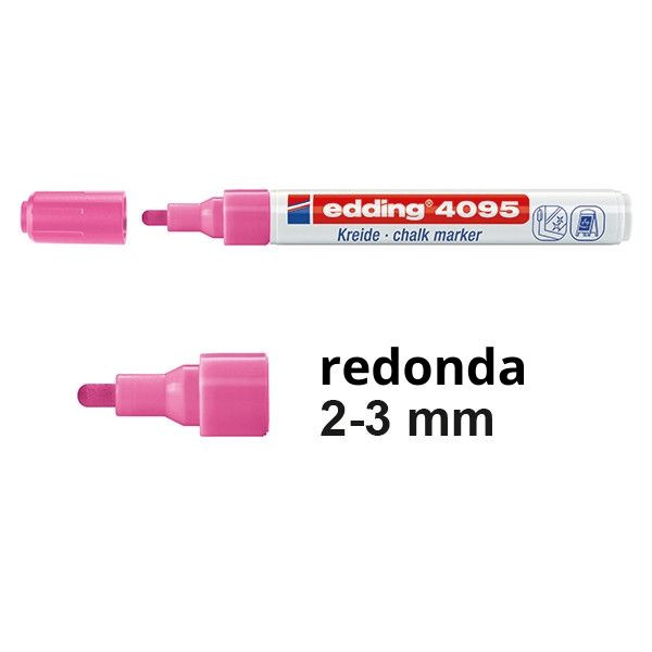 Edding 4095 Rotulador de tiza rosa fluorescente redondo de 2-3 mm 200905 - 1