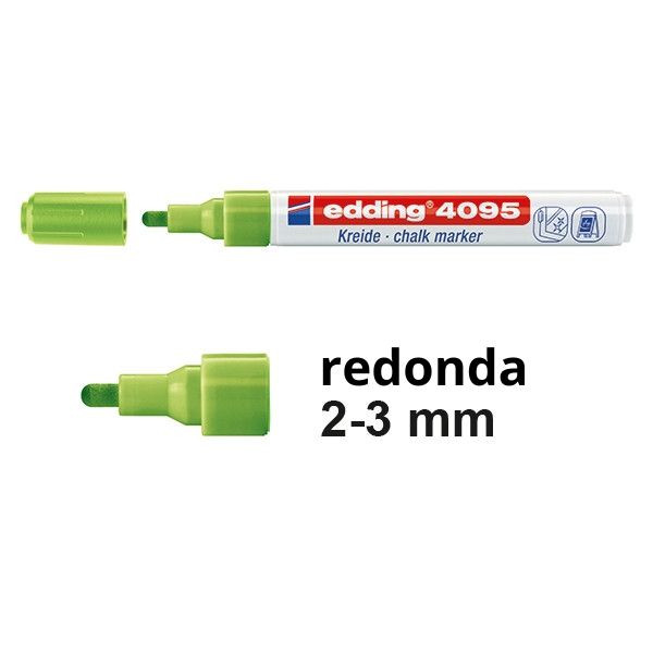 Edding 4095 Rotulador de tiza verde claro redondo de 2-3 mm 200901 - 1