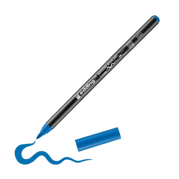 Edding 4200 rotulador con punta de pincel | para porcelana | azul claro 239294 - 1