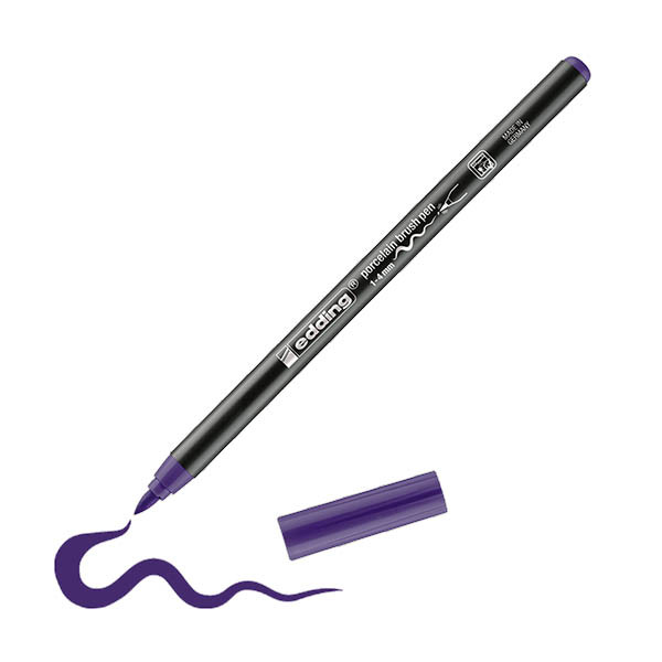 Edding 4200 rotulador con punta de pincel | para porcelana | morado 239292 - 1