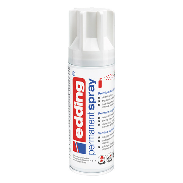 Edding 5200 spray de pintura acrilica permanente blanco brillante 200 ml.