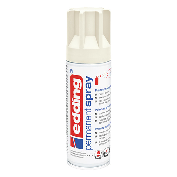 Edding 5200 spray de pintura acrilica permanente blanco hueso mate 200 ml.