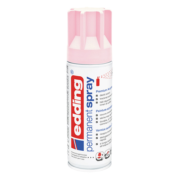 Edding 5200 spray de pintura acrilica permanente rosa pastel mate 200 ml.