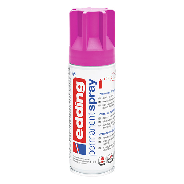 Edding 5200 spray de pintura acrilica permanente telemagenta mate 200 ml.