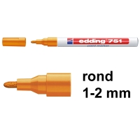 Edding 751 Rotulador de tinta opaca | 1-2 mm | punta redonda| naranja 200606