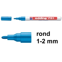 Edding 751 Rotulador de tinta opaca | 1-2 mm | punta redonda | azul claro 200614