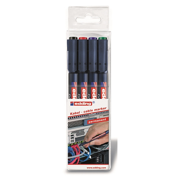 Edding 8407 Rotuladores de colores | para cables | 0,3 mm | punta redonda 4-8407-4 239311 - 1