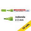 Pack 10x Edding 4095 Rotulador de tiza verde claro redondo de 2-3 mm 239803 - 1