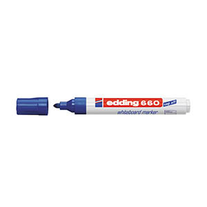 Edding Rotulador Edding 660 Azul Punta redonda para Pizarra Blanca (1.5-3mm) ED660-03 214567 - 1