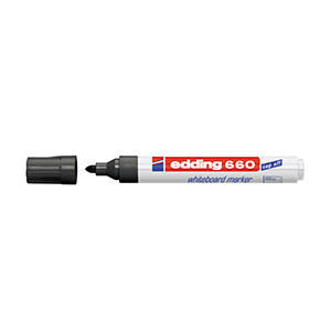 Edding Rotulador Edding 660 Negro Punta redonda para Pizarra Blanca (1.5-3mm) ED660-01 214565 - 1