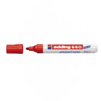 Edding Rotulador Edding 660 Rojo Punta redonda para Pizarra Blanca (1.5-3mm) ED660-02 214566