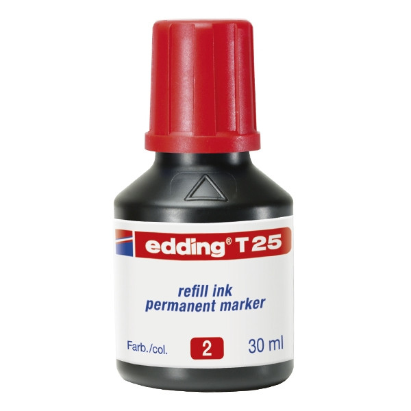 Edding T25 Recambio de tinta roja | 30 ml