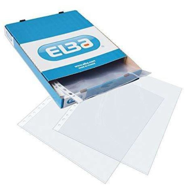 Elba Funda transparente A4 16 agujeros 90 micras - 100 unidades 427400 - 1