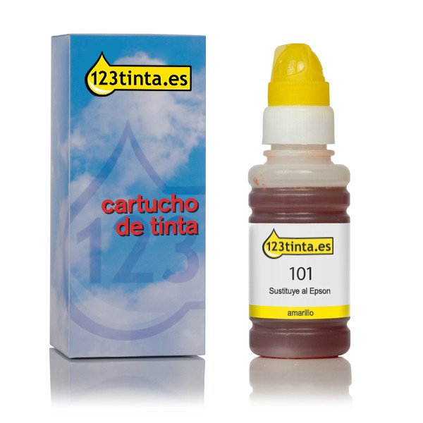 Epson 101 botella de tinta amarillo (marca 123tinta) C13T03V44AC 020139 - 1