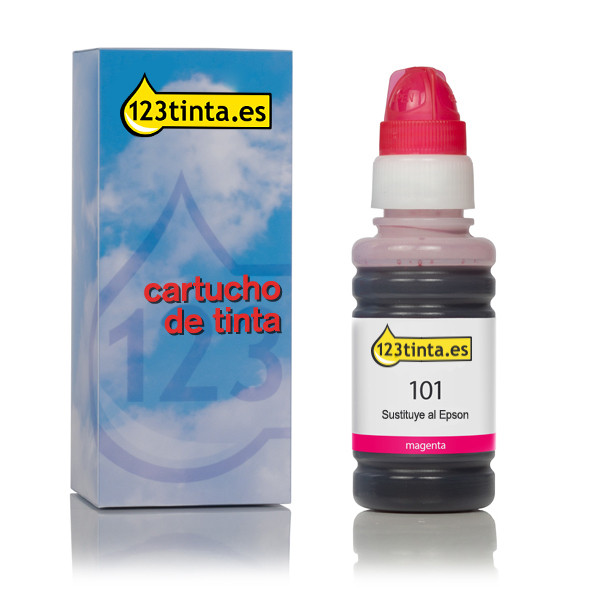 Epson 101 botella de tinta magenta (marca 123tinta) C13T03V34AC 020137 - 1