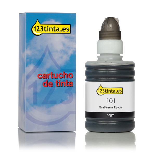 Epson 101 botella de tinta negro (marca 123tinta) C13T03V14AC 020133 - 1
