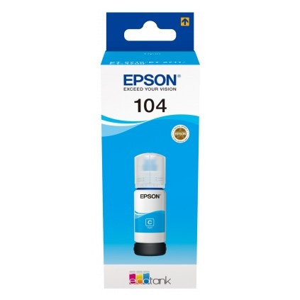 Epson 104 botella de tinta cian (original) C13T00P240 904763 - 1