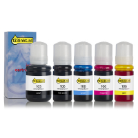 Epson 105/106: Pack ahorro 2 negro + 3 colores (marca 123tinta)