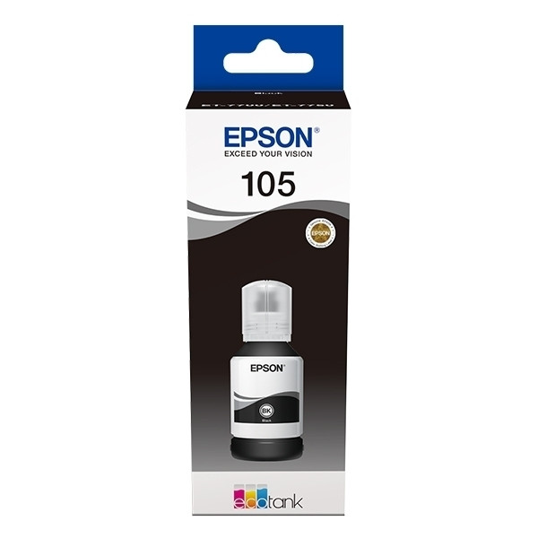 Epson 105 botella de tinta negra (original) C13T00Q140 027160 - 1