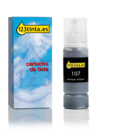 Epson 107 botella de tinta negra (marca 123tinta) C13T09B140C 083677
