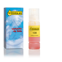 Epson 108 botella de tinta amarilla (marca 123tinta) C13T09C44AC 052213