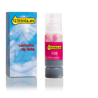 Epson 108 botella de tinta magenta (marca 123tinta) C13T09C34AC 052211