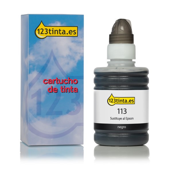 Epson 113 botella de tinta negra (marca 123tinta) C13T06B140C 083481 - 1