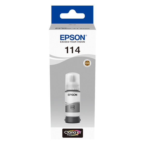 Epson 114 botella de tinta gris (original) C13T07B540 083600 - 1
