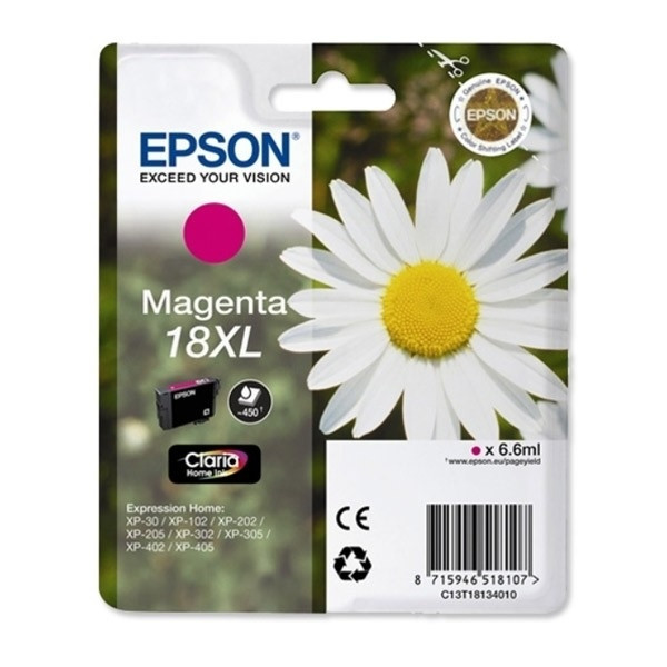 Epson 18XL (T1813) cartucho de tinta magenta XL (original) C13T18134010 C13T18134012 901984 - 1