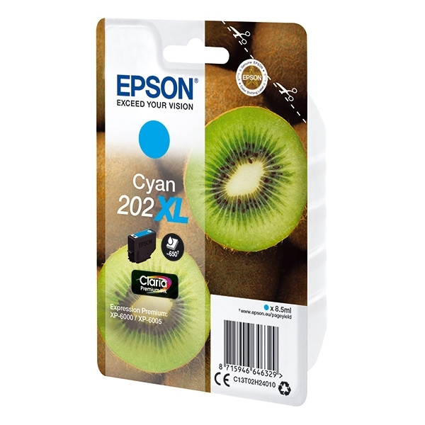 Epson 202XL cartucho de tinta cian XL (original) C13T02H24010 027140 - 1