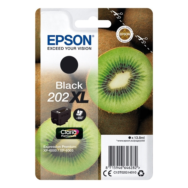 Epson 202XL cartucho de tinta negro XL (original) C13T02G14010 027136 - 1