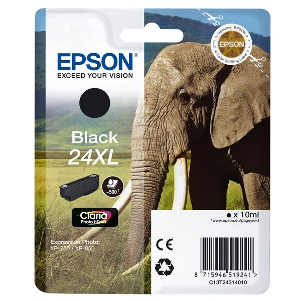 Epson 24XL (T2431) cartucho de tinta negro XL (original) C13T24314010 C13T24314012 026590 - 1