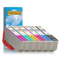 Epson 250XL cartuchos de tinta (marca 123tinta) | Pack 6 colores 652111