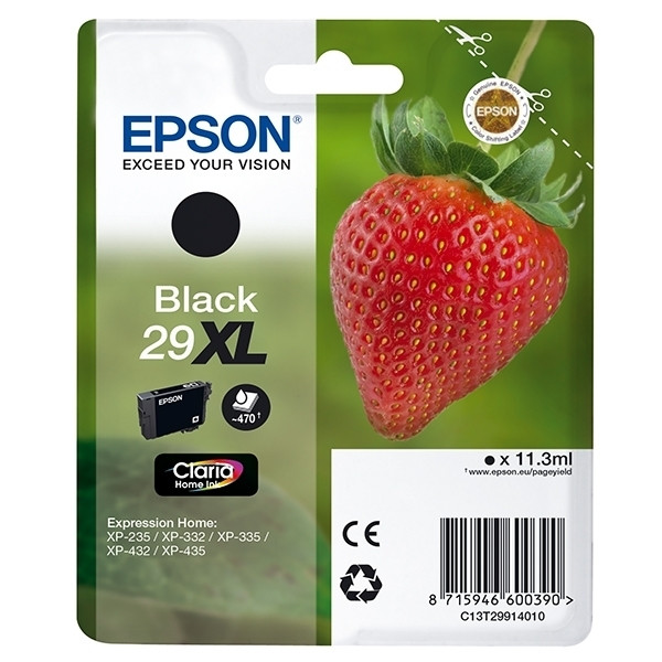 Epson 29XL (T2991) cartucho de tinta negro XL (original) C13T29914010 C13T29914012 902491 - 1