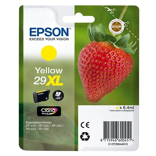 Epson 29XL (T2994) cartucho de tinta amarillo XL (original) C13T29944010 C13T29944012 902493 - 1