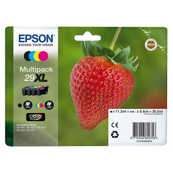 Epson 29XL (T2996) Pack ahorro 4 colores XL (original) C13T29964010 C13T29964012 026846 - 1